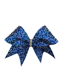 Blue Rhinestone Bow