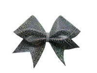 Charcoal Rhinestone Bow with AB Stones