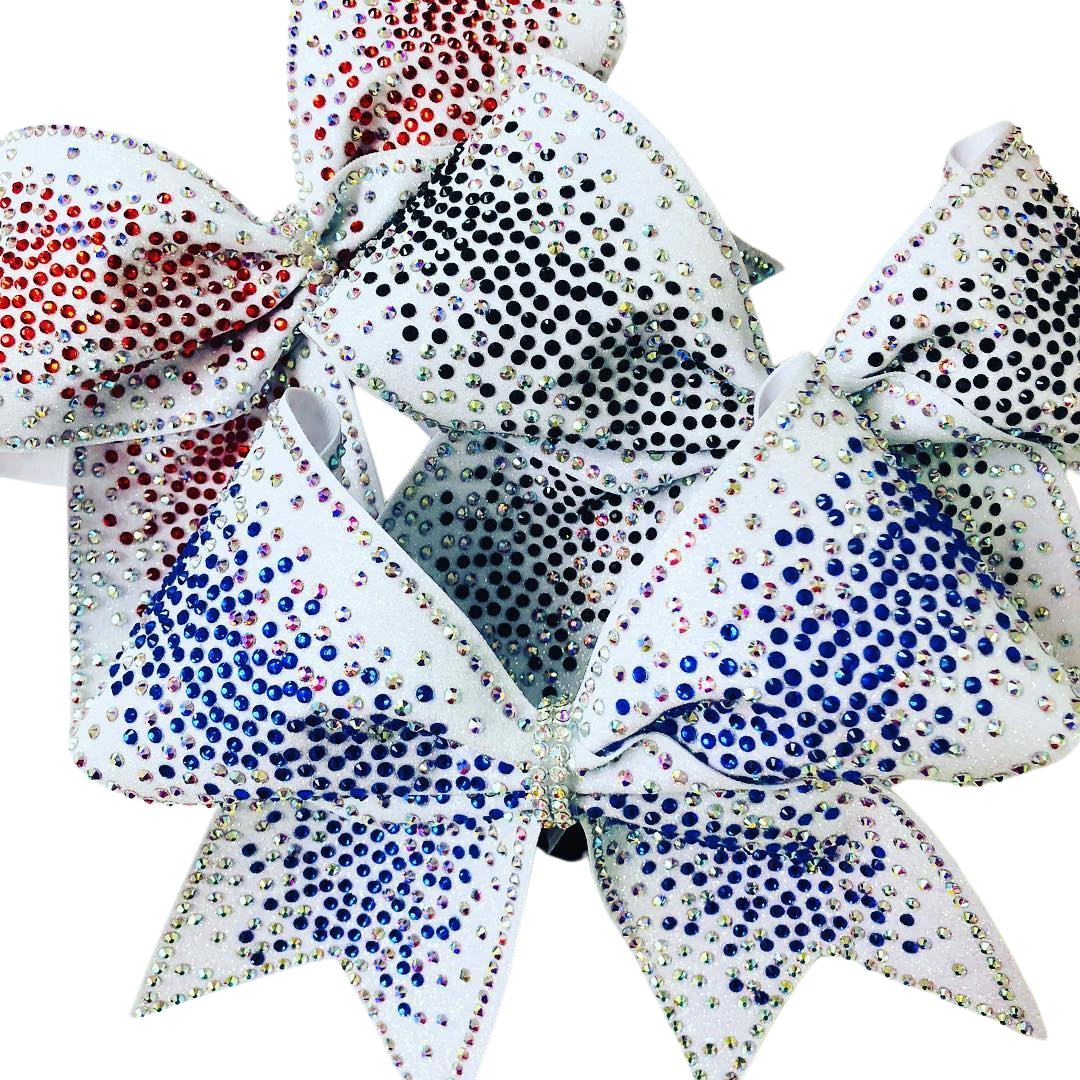 Scattered Rhinestone Bow
