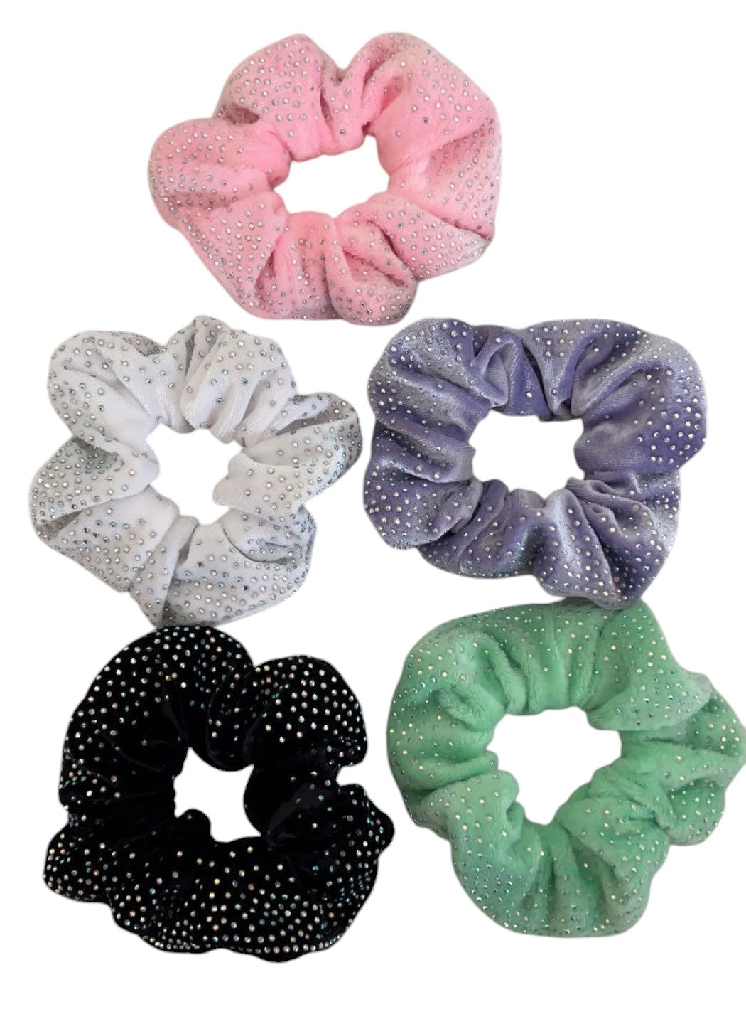 Velvet Rhinestone Scrunchie